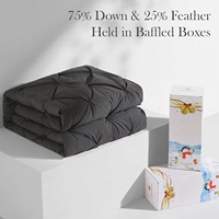 Prix d'usine, personnalisable, insert de couette en duvet de canard blanc pour hôtel, ultra doux, respirant, tissu en coton brodé, certifié OEKO-TEX