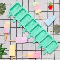 Moule à Esquimaux en Silicone à 8 Cavités, Forme Pompon, pour l'Été, DIY, Bac à Glaçons, Bloc Congelé, Jus de Fruits, Dessert