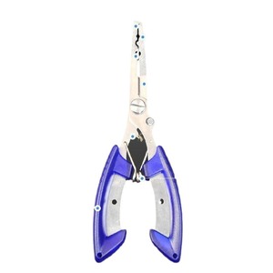 Alicates de Pesca con Punta Curva, Acero Inoxidable, Mangos Azules, Duraderos, Multifuncionales, Cortador de Línea para Pesca - Product Image 3