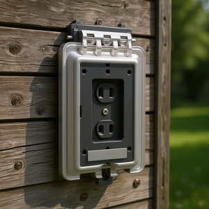 Cache-prise électrique extérieur 1 poste verrouillable et étanche – Équipement de sécurité - Product Image 2