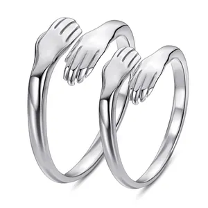 Nhẫn Bạc Sterling 925 Nhẫn Kỷ Niệm Bạc Nhẫn Ôm Nhẫn Quà Tặng Ngày Của Mẹ Trang Sức Tình Yêu Bijoux