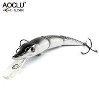 Appât dur coulant de brochet articulé stocké 105mm 17.4g pêche méné plongée 1.8m leurre de pêche grand combattant
