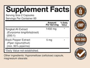 Capsules de Tongkat Ali pour la gestion de l'énergie et le soutien immunitaire masculin, marque privée OEM/ODM - Product Image 2