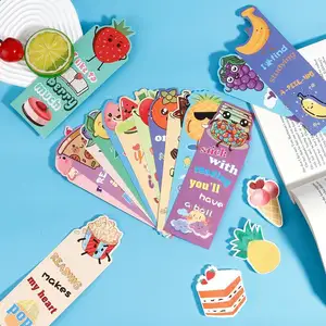 कस्टम प्रिंट बुकमार्क स्लोगन पेपर बैनर कस्टम फल चित्र बुकमार्क बच्चों के लिए इन मजेदार बुकमार्क को प्रिंट करना
