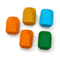 Blocs de construction en bois écologiques multicolores 5x4cm, pièces de construction personnalisables par gravure, jeux d'empilage, jeux d'imitation, loisirs créatifs