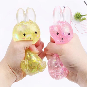 Juguete de peluche Flash Rabbit, muy vendido, de TPR, de rebote lento, para aliviar el estrés, ideal para regalos promocionales y regalos de fiesta. - Product Image 2