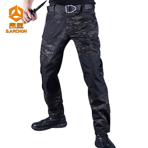 Spring Summer IX6 Men's Tactical Pants Slim Fit Waterproof Camouflage Fans <strong>Combat</strong> <strong>Trousers</strong> Outdoor Cargo Work Pants - Product Image 4