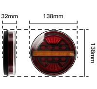 Feux arrière LED 12V 24V pour véhicules, rouge, jaune, blanc, haute et basse luminosité, pour remorque et camion, avec clignotant séquentiel