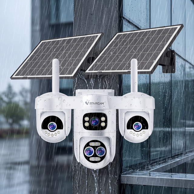 AG623ZF 4G Sim Card 15MP 8K 5 Lens Security Smart Motion Alert NVR 720° Wide Angle Panoramic View Network Outdoor IP Camera
