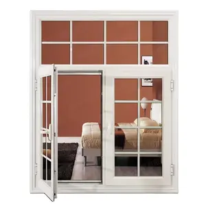 Fournisseur de haute qualité Fenêtres à double vitrage pour le salon Cadre en aluminium Verre Certificats CE Fenêtres à battant en PVC