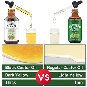 Vente en gros d'huile naturelle pour la croissance des cheveux Huile de ricin crue au romarin Huile de ricin noire jamaïcaine en vrac sans hexane pressée à froid - Product Image 3