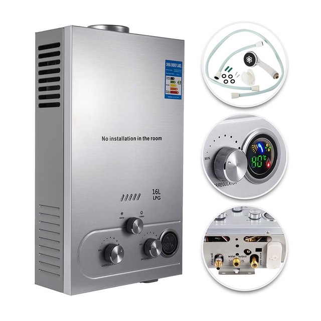 Wall-mounted 24KW Natural Gas Tankless Instant Hot Water Heater for Household Kitchen and Bathroom Use Portable RV Compatible