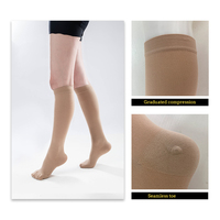 Chaussettes de compression opaques 6XL, mollet extra large, 20-30 mmHg, genouillères, taille plus, bas de soutien, bout fermé