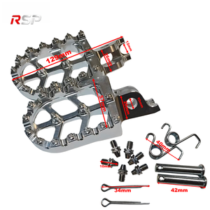 Repose-pieds de moto en alliage d'aluminium CNC, plateforme large antidérapante, ensemble de repose-pieds pour moto tout-terrain 125cc 250cc, rénovation/mise à niveau RSP - Product Image 2