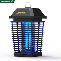 Zapper de mosquitos con sensor de luz del anochecer al amanecer, Zapper de moscas impermeable, matamosquitos eléctrico para jardín, Zapper de insectos al aire libre