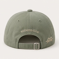 Casquette de baseball personnalisée haut de gamme avec broderie de club, casquette de golf et de tennis, casquette de papa bicolore vert sauge et beige, casquettes avec logo personnalisé, faible MOQ