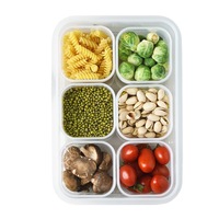 Boîte de conservation en plastique A2958 pour oignon vert, gingembre, ail, fruits et légumes, organisateur de réfrigérateur avec couvercle pour usage alimentaire