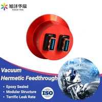 Flange KF40 Kustom Antarmuka Ganda USB 3.0 Transmisi Data Kecepatan Tinggi Peralatan Vakum Laboratorium Hermetic Feedthrough