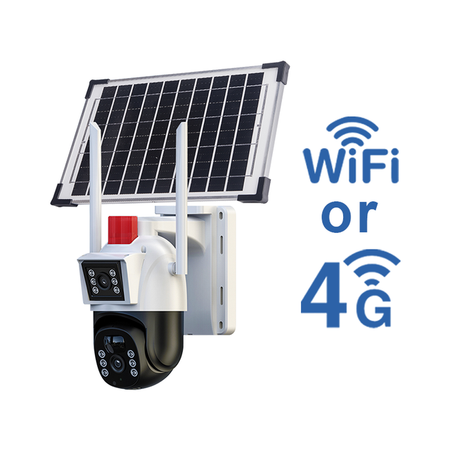 4MP Eseecloud Solar Powered Wireless 4G PTZ Camera Outdoor Security Camera with Night Vision and Two-Way Audio Cameras Network