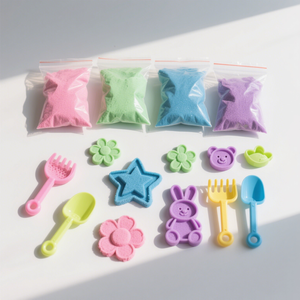 Juguetes de diseño, arena de algodón, juego de arte creativo para juego de modelo de arena mágica para niños y niñas, arena de modelado sensorial - Product Image 3