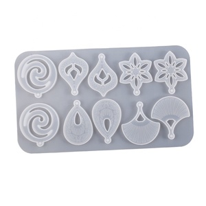 Diskon besar cetakan liontin perhiasan Resin epoksi cetakan anting daun bunga silikon cetakan silikon tetesan air - Product Image 3