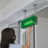 Panneau d'affichage de boîte à lumière acrylique givré panneaux d'affichage électroluminescents magasins de vêtements signe suspendu personnalisé