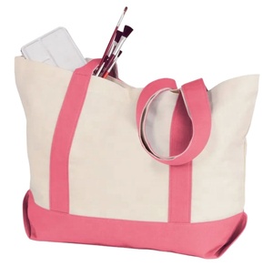 High Quality Custom Logo Advertising Promo <b>Medium</b> Snap Tote <b>Bags</b> - Reusable Cotton Canvas Shopping <b>Bags</b> with Snap Closure - Product Image 2