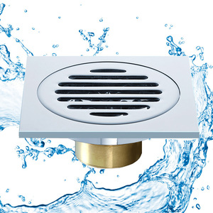Saint Ruijia Copper Odor Proof Floor <b>Drain</b> 61212 Modern Simple Design For <b>Bathroom</b> Use - Product Image 1