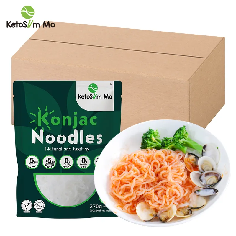 אורגני Glucomannan Konjac גבוהה תזונה נמוך פחמימות Konjac רטוב Shirataki אטריות