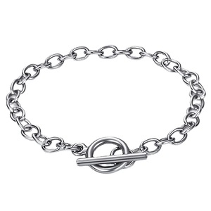Pulsera de Cadena Cruzada de Acero Inoxidable de 17, 18, 19, 20, 21 cm con Cierre OT para Mujer - Product Image 5