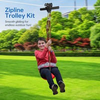 Kit de tyrolienne pour parc extérieur, ensemble de poulies, balançoire de maternelle, tyrolienne pour enfants, modèle en fer et polyester