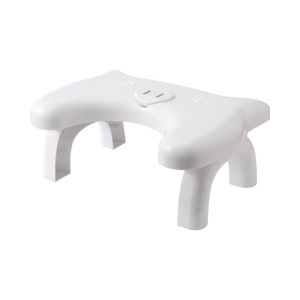 Toilet Footrest <b>Plastic</b> Non Slip Squat <b>Stool</b> For Adults And Kids White With Pig Face Design - Product Image 5
