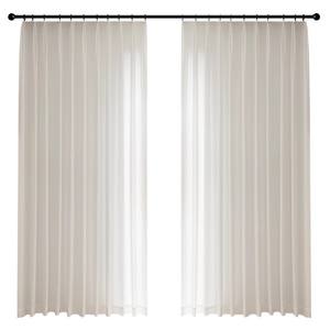 Rideau de fenêtre <span class=keywords><strong>transparent</strong></span> blanc français de luxe moderne haut de gamme plissé transmettant la lumière <span class=keywords><strong>Non</strong></span> <span class=keywords><strong>transparent</strong></span> vie privée améliorée - Product Image 5