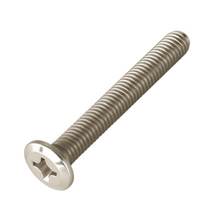 Perno para Muebles de Acero, Cabeza Plana, Cabeza Cruzada, Totalmente Roscado, M6 M8 Clase 8.8 DIN, para Uso en Madera - Product Image 1