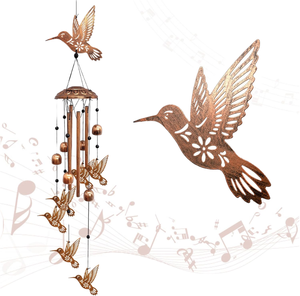 Carillon éolien en aluminium pour l'extérieur, cadeau musical, ornements de jardin commémoratifs pour les amoureux des oiseaux, résistant aux intempéries, installation facile - Product Image 1