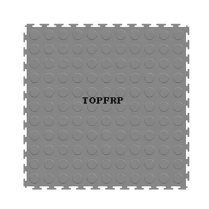 Heavy Duty Coin Pattern Interlocking PVC Insulation Floor <b>Tiles</b> for Workshop - Product Image 1