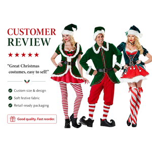 Disfraces <span class=keywords><strong>de</strong></span> Navidad para Parejas, <span class=keywords><strong>Disfraz</strong></span> <span class=keywords><strong>de</strong></span> Duende Verde <span class=keywords><strong>de</strong></span> Papá <span class=keywords><strong>Noel</strong></span>, Trajes para Fiestas <span class=keywords><strong>de</strong></span> Navidad - Product Image 5