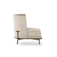 Chaise de canapé simple design italien salon de luxe moderne et léger avec dossier en tissu pour chambre à coucher