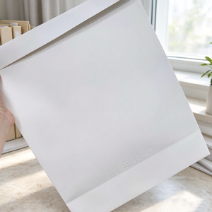 Bolsa de Papel Kraft Blanca Reciclable en Oferta, Bolsa de Regalo con Logotipo Grabado, Impresión Personalizada, Bolsa de Papel para Envíos - Product Image 2