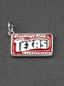 Ciondoli a forma di cuore in argento sterling S925 con incisione Texas Lone Star State per donna, set di accessori per la creazione di gioielli con ciondoli a forma di fiocco - Product Image 6