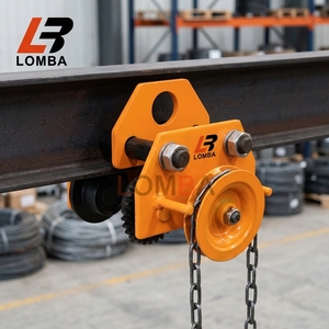 Four-Wheeled Geared Beam Trolley <strong>Manual</strong> Lifting <strong>Hoist</strong> with Convenient Wheels - Product Image 1