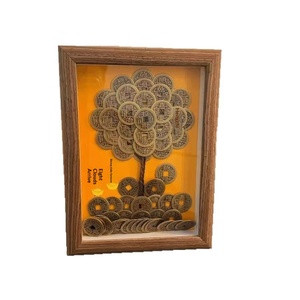 Árbol de la Fortuna de los Cinco Emperadores Hecho a Mano, Adorno y Marco de Fotos para Decoración de Escritorio/Sala de Estar/Oficina/Recepción - Product Image 1
