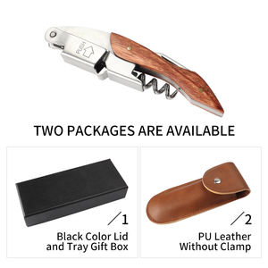 Tire-bouchon en métal avec manche en bois, gravure laser du logo, vente en gros, prix usine, ouvre-bouteille de vin pour cuisine - Product Image 6