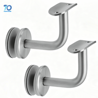 Accessoires de rampe d'escalier en acier inoxydable SS304 316 poli miroir pour tube, support de main courante avec couvercle