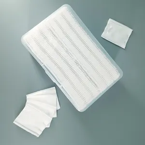 100 pièces tampons de coton jetables en coton de conception Oem, tampons de coton ovales ronds démaquillants pour le visage