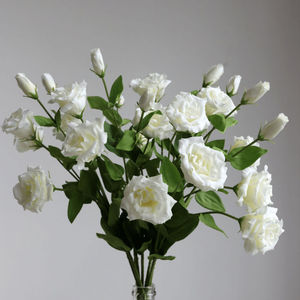 Fiori decorativi di alta qualità fiori decorativi in vera seta 3 teste rosa palloncino fiore centrotavola decorazione vero tocco fiore - Product Image 6