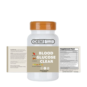 Cápsulas transparentes de glucosa en sangre con etiqueta privada personalizada, vitaminas antioxidantes más Extracto de hierbas para adultos, no para mujeres embarazadas - Product Image 1