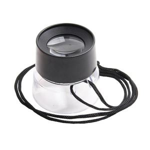 Loupe ronde 10x, diamètre de lentille PMMA 30 mm, cadre ABS, loupe de bijoutier avec sangle pour l'observation des insectes, 28 g, garantie 1 an - Product Image 1