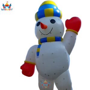Commercial Big PVC <b>Inflatable</b> Snowman 26.2' Tall Christmas Parade Balloon with Built-In Fan Digital Printing Heat Sealed - Product Image 5