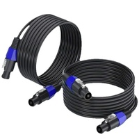 Cables Speakon Macho a Speakon Macho, Cable de Audio Profesional de Cobre de 3m, 5m, 30m con Bloqueo Giratorio para DJ y Altavoces